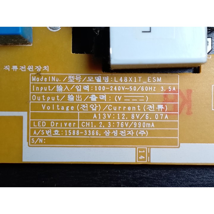 Power Board BN44-00709A L48X1T_ESM Samsung UE48H6240AK